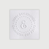 Personalized Custom Initial and Address Embosser (Embossed View)