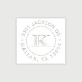 Personalized Custom Initial and Address Embosser (Embossed View)