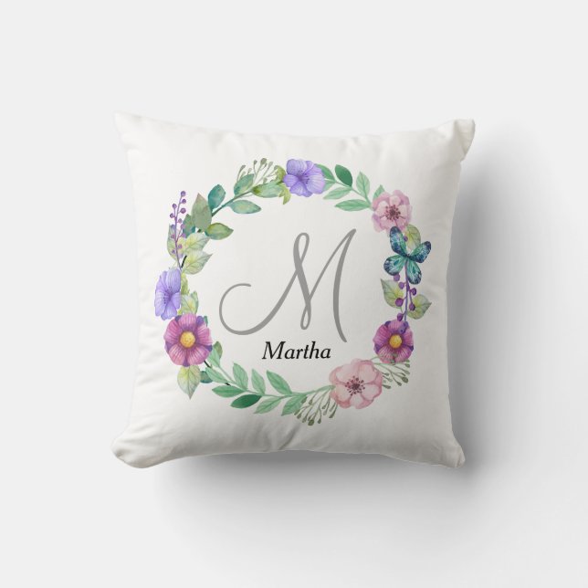 Personalized custom initial pillow (Front)