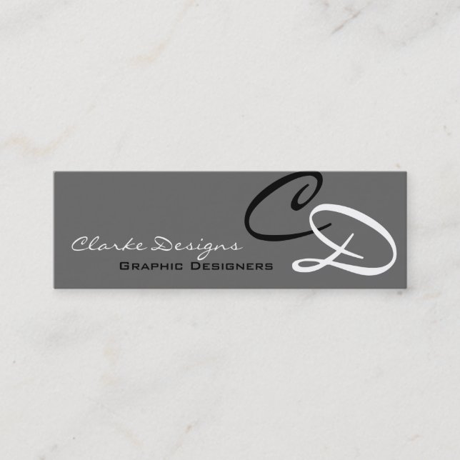 Personalized Custom Initials Business Card (Front)