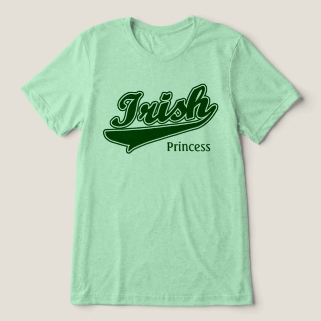 Personalized Custom Irish T-Shirt Tri-Blend Shirt (Design Front)