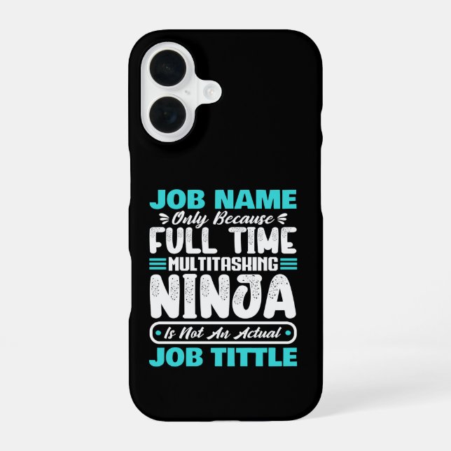 Personalized Custom Job Title Multitasker Worker iPhone Case (Back)