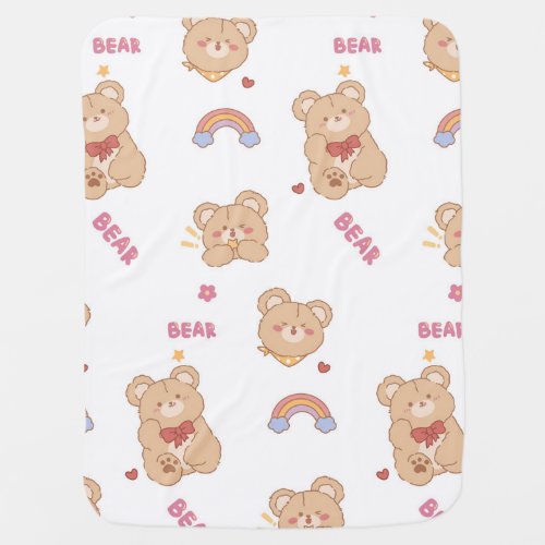 Personalized Custom Kids Bears Baby Blanket
