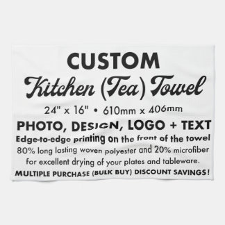 Personalized Custom Kitchen Tea Towel 24" x 16"