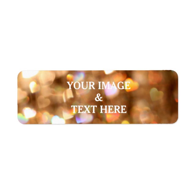 Personalized Custom Label Gold Glitter Return (Front)