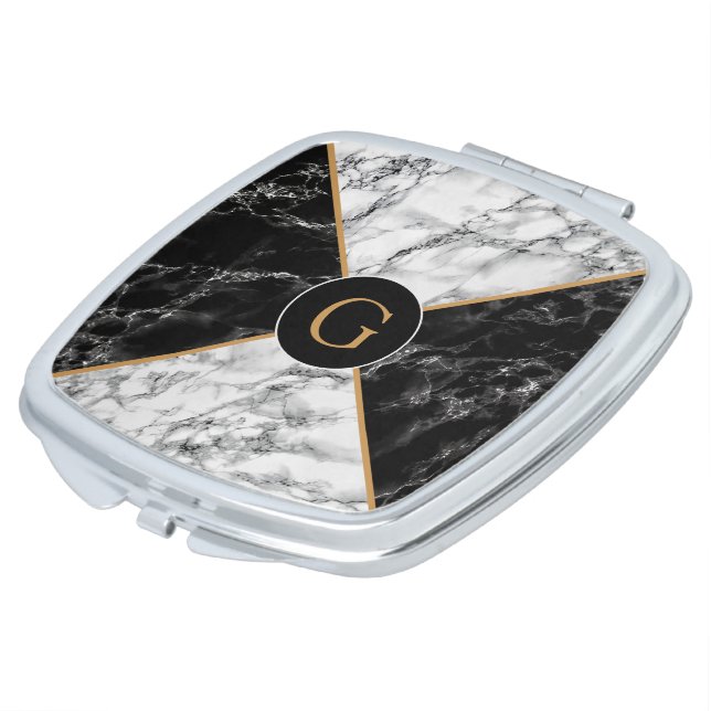 Personalized Custom Letter Compact Mirror (Turned)