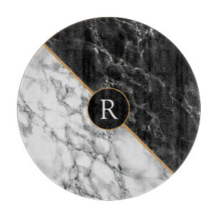 Personalized Custom Letter Marble Cutting Board