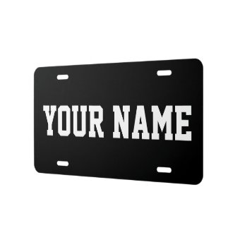 Personalized Custom License Plate Aluminum | Zazzle