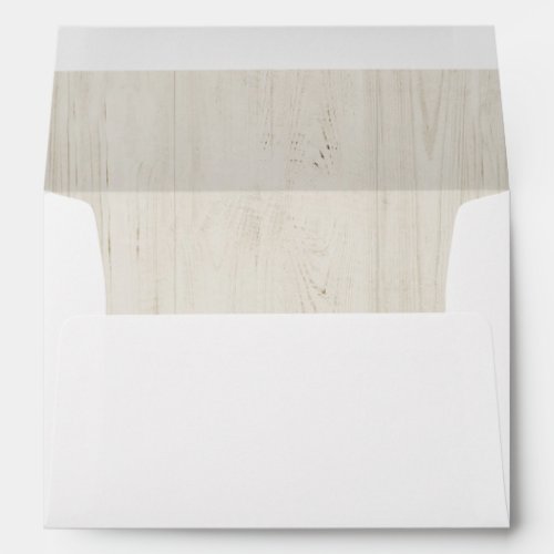 Personalized Custom Light Wood Lined Envelope