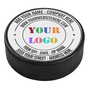Personalized Custom Logo and Text Hockey Puck