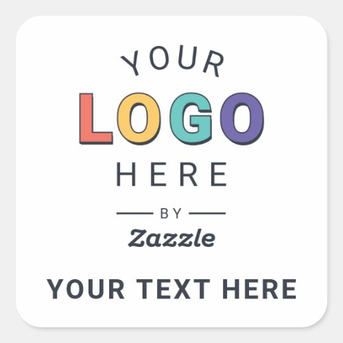 Personalized Custom Logo Business Square Sticker