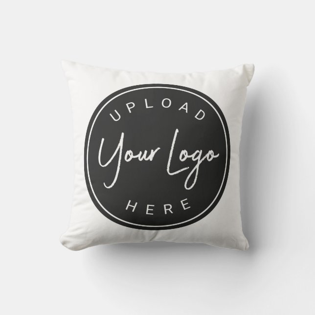 Personalized Custom Logo Business Throw Pillow (Front)