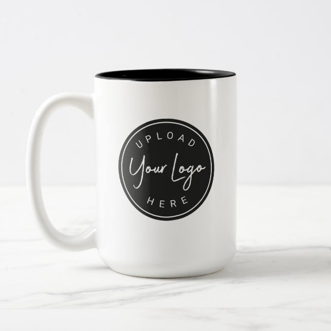 Personalized Custom Logo Business Two-Tone Coffee Mug (Left)