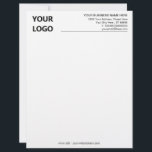 Personalized Custom Logo Name Letterhead Template<br><div class="desc">Custom Colors and Fonts - Design Your Own Your Personalized Business Letterhead with Logo - Add Your Logo - Image / Business Name - Company / Address - Contact Information / more - Resize and move or remove and add elements / image with Customization tool ! Choose font / size...</div>