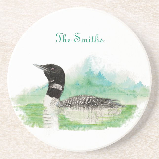 Personalized Custom Loon Coaster (Front)