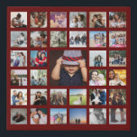 Personalized Custom Made Collage Faux Canvas Print<br><div class="desc">33 Photo Template Personalized Custom Made Collage faux canvas wall art from Ricaso - perfect keepsake - change the background color by clicking on "customize further"</div>