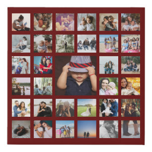 Personalized Custom Made Collage Faux Canvas Print