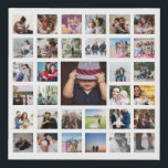 Personalized Custom Made Collage Faux Canvas Print<br><div class="desc">33 Photo Template Personalized Custom Made Collage faux canvas wall art from Ricaso - perfect keepsake - change the background color by clicking on "customize further"</div>