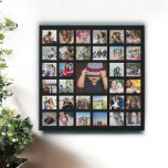 Personalized Custom Made Collage Faux Canvas Print<br><div class="desc">33 Photo Template Personalized Custom Made Collage faux canvas wall art from Ricaso - perfect keepsake - change the background color by clicking on "customize further"</div>