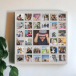 Personalized Custom Made Collage Faux Canvas Print<br><div class="desc">33 Photo Template Personalized Custom Made Collage faux canvas wall art from Ricaso - perfect keepsake - change the background color by clicking on "customize further"</div>