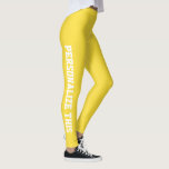 Personalized Custom Made Leggings<br><div class="desc">Easy to Personalize Custom Made leggings from Ricaso - add your own text - change the background color and text color and font by clicking on customize</div>