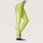 Personalized Custom Made Leggings<br><div class="desc">Easy to Personalize Custom Made leggings from Ricaso - add your own text - change the background color and text color and font by clicking on customize</div>