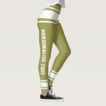 Personalized Custom Made Leggings<br><div class="desc">Easy to Personalize Custom Made leggings from Ricaso - add your own text - change the background color and text color and font by clicking on customize</div>