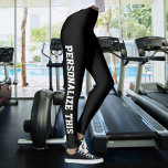 Personalized Custom Made Leggings<br><div class="desc">Easy to Personalize Custom Made leggings from Ricaso - add your own text - change the background color and text color and font by clicking on customize</div>
