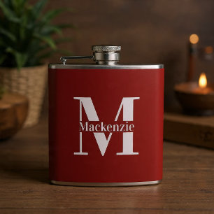 Personalized Custom Made Monogrammed Flask