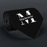 Personalized Custom Made Monogrammed Neck Tie<br><div class="desc">Personalized Custom Made Monogrammed tie by Ricaso - add your own monogram / initial and name to this customizable neck tie (available in other colors in store)</div>