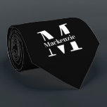 Personalized Custom Made Monogrammed Neck Tie<br><div class="desc">Personalized Custom Made Monogrammed tie by Ricaso - add your own monogram / initial and name to this customizable neck tie (available in other colors in store)</div>