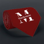 Personalized Custom Made Monogrammed Neck Tie<br><div class="desc">Personalized Custom Made Monogrammed tie by Ricaso - add your own monogram / initial and name to this customizable neck tie (available in other colors in store)</div>