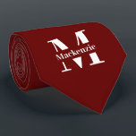 Personalized Custom Made Monogrammed Neck Tie<br><div class="desc">Personalized Custom Made Monogrammed tie by Ricaso - add your own monogram / initial and name to this customizable neck tie (available in other colors in store)</div>