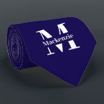Personalized Custom Made Monogrammed Neck Tie<br><div class="desc">Personalized Custom Made Monogrammed tie by Ricaso - add your own monogram / initial and name to this customizable neck tie (available in other colors in store)</div>