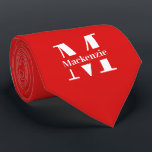 Personalized Custom Made Monogrammed Neck Tie<br><div class="desc">Personalized Custom Made Monogrammed tie by Ricaso - add your own monogram / initial and name to this customizable neck tie (available in other colors in store)</div>