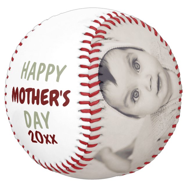 Personalized Custom Made Mothers Day Softball (Angled)