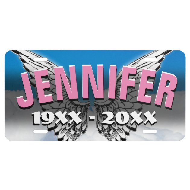 Custom Personalized Memorial License License Plate Holder