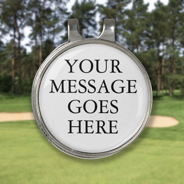 Personalized Custom Message Golf Hat Clip (Personalized Custom Message Golf Hat Clip)
