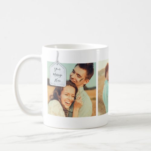Personalized Custom Message Wedding Photo Collage Coffee Mug