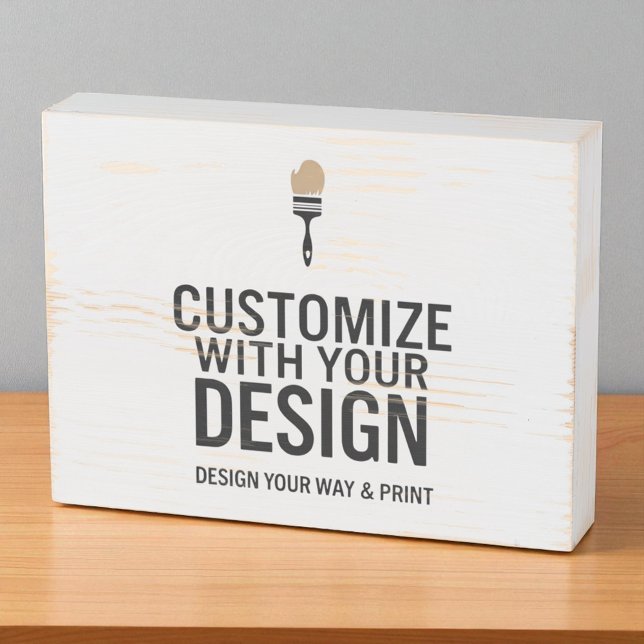 Personalized Custom Minimalist Company Branded  Wooden Box Sign (Creator Uploaded)