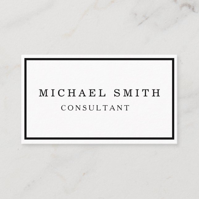 Personalized Custom Minimalist Modern QR Code Logo Business Card (Front)