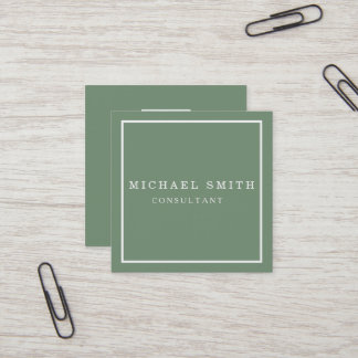 Personalized Custom Minimalist Modern QR Code Logo Square Business Card