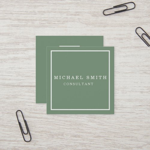 Personalized Custom Minimalist Modern QR Code Logo Square Business Card