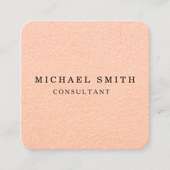 Personalized Custom Minimalist Modern QR Code Logo Square Business Card (Front)