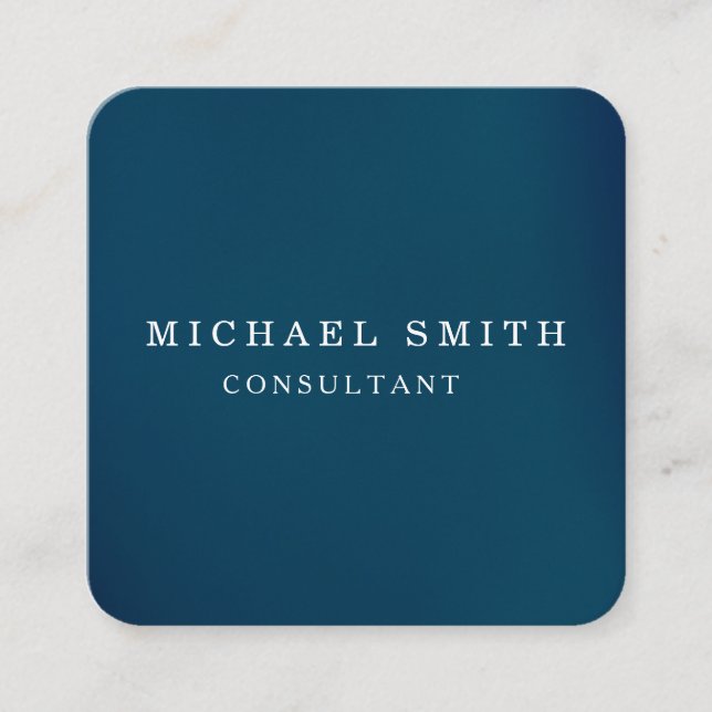 Personalized Custom Minimalist Modern QR Code Logo Square Business Card (Front)