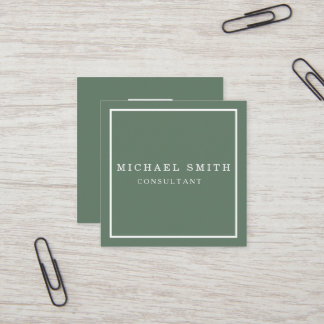 Personalized Custom Minimalist Modern QR Code Logo Square Business Card