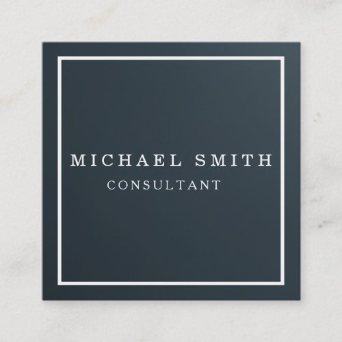 Personalized Custom Minimalist Modern QR Code Logo Square Business Card