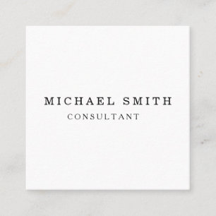 Personalized Custom Minimalist Modern QR Code Logo Square Business Card