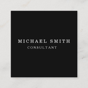 Personalized Custom Minimalist Modern QR Code Logo Square Business Card