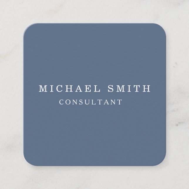 Personalized Custom Minimalist Modern QR Code Logo Square Business Card (Front)